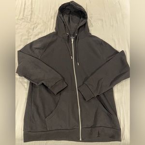 Black Zip Up Hoodie size L